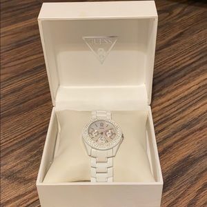 Guess white watch